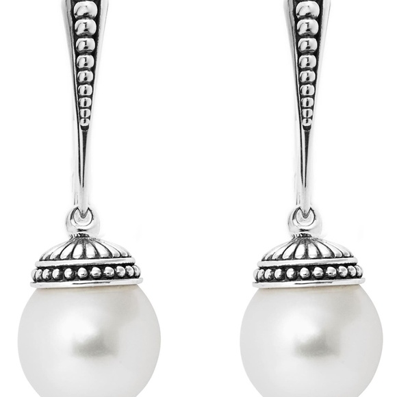 LAGOS Silver and White Pearl Earrings - Picture 3 of 5